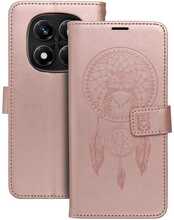 MEZZO Book ümbriskarp, Xiaomi Redmi Note 14 Pro 4G, dreamcatcher, roosakuldne