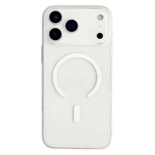 Korpus iPhone 18 Pro/17 Pro, MagSafe, PC, läbipaistev valge