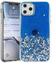 Telefoniümbris Fusion Accessories Glue Glitter Back Case, Samsung Galaxy A32 5G, sinine