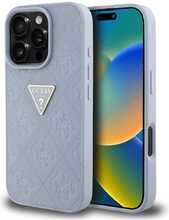 Telefoniümbris Guess Hot Stamp 4G Pattern Triangle Metal Logo, Apple iPhone 16 Pro Max, lilla