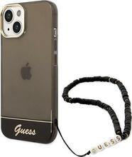 Telefoniümbris Guess Translucent Pearl Strap GUHCP14SHGCOHK, Apple iPhone 14 6.1, must