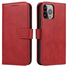 Telefoniümbris Hurtel Wallet Case with Stand, Apple iPhone 15 Pro Max Magnet, punane