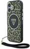 Telefoniümbris Guess HC IML Leopard Triangle Cord Strap, Apple iPhone 16, pruun
