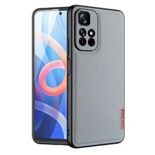 Dux Ducis Fino ümbris, Poco M4 Pro 5G, nailonkattega, sinine