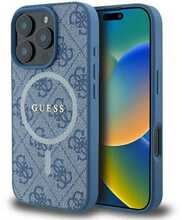 Telefoniümbris Guess 4G Ring Classic Logo MagSafe, Apple iPhone 16 Pro, sinine