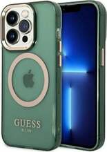 Telefoniümbris Guess Gold Outline Translucent MagSafe GUHMP14XHTCMA, Apple iPhone 14 Pro Max, roheline