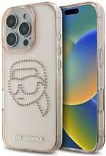 Telefoniümbris Karl Lagerfeld IML Rhinestones, Apple iPhone 16 Pro, roosa