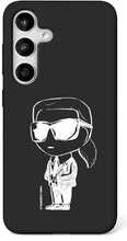 Telefoniümbris Karl Lagerfeld Silicone Graffiti Ikonik Printed Logo MagSafe, Samsung Galaxy S25, must