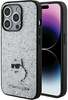 Telefoniümbris Karl Lagerfeld Fixed Glitter Choupette Logo Metal Pin KLHCP15XGCNPSG, Apple iPhone 15 Pro Max, hõbedane