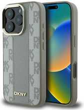 Telefoniümbris DKNY Checkered Pattern MagSafe, Apple iPhone 16 Pro Max, beež