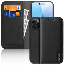 Dux Ducis Hivo ümbriskott, Apple iPhone 16 Pro, avaneva kaanega ja RFID kaitsega, must