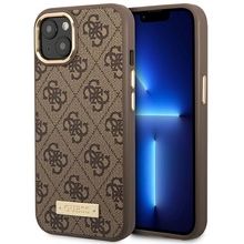 Telefoniümbris Guess GUHMP14MU4GPRW 4G Logo Plate MagSafe, iPhone 14 Plus, pruun