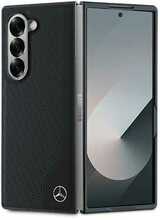 Telefoniümbris Mercedes MEHMZFD623RBGVK Leather Wood Imitation MagSafe, Samsung Galaxy Z Fold 6, must