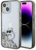 Telefoniümbris Karl Lagerfeld Hardcase Liquid Glitter Choupette KLHCP15SLKCNSK, Apple iPhone 15, läbipaistev