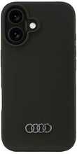 Telefoniümbris Audi Silicone AU-LSRIP16-Q3/D1-BK, Apple iPhone 16, must