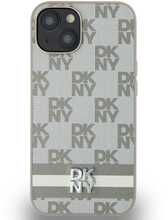 Telefoniümbris DKNY PU Leather Checkered Pattern and Stripe, Apple iPhone 15, pruunikaskollane