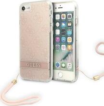 Telefoniümbris Guess 4G Print Strap GUOHCI8H4STP, Apple iPhone SE 2022/SE 2020/7/8, roosa