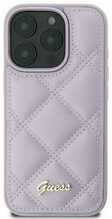 Telefoniümbris Guess Quilted Metal Logo, Apple iPhone 16, helelilla