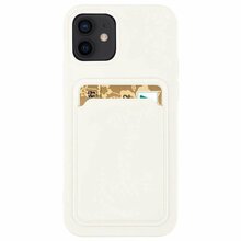 Hurtel Card Case silikoonümbris, Samsung Galaxy A72 4G, valge