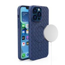 Telefoniümbris Hurtel MagSafe Woven, Apple iPhone 14 Pro, sinine