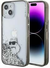 Telefoniümbris Karl Lagerfeld Hardcase Liquid Glitter Choupette KLHCP15SLKCNSK, Apple iPhone 15, läbipaistev