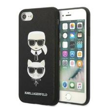 Telefoniümbris Karl Lagerfeld KLHCI8SAKICKCBK Saffiano Ikonik Karl&Choupette Head, Apple iPhone 7/8/SE 2020/SE 2022, must