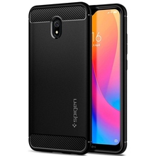 Telefoniümbris Spigen Rugged Armor, Xiaomi Redmi 8, ACS00386, must