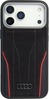 Audi R8 Genuine Leather MagSafe ümbris, Apple iPhone 17 Pro Max, must/punane