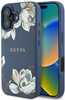 Telefoniümbris Guess Grained Printed Flower Pattern MagSafe, Apple iPhone 16, sinine