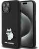 Karl Lagerfeld silikoonümbris Choupette Metal Pin KLHCP15MSMHCNPK, Apple iPhone 15 Plus/14 Plus, must
