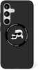 Telefoniümbris Karl Lagerfeld Silicone Double Heads And Circle MagSafe, Samsung Galaxy S25, must