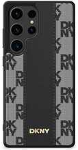 Telefoniümbris DKNY nahast, ruuduline muster, MagSafe, Samsung Galaxy S25 Ultra, must