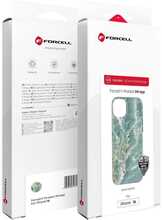 Forcell F-Protect Mirage ümbris, iPhone 15, Military Drop-Test, MagSafe, roheline marmor