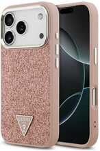 Telefoniükaan Guess Glitter Triangle Logo MagSafe GUHMP17LPFGTSCMP, Apple iPhone 17 Pro, roosa
