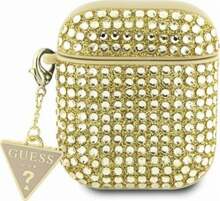 Guess GUA2HDGTPD Rhinestone Triangle Charm, Apple AirPods 1/2, kuldne