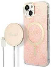 Telefoniümbrise ja laadija komplekt Guess GUBPP14SH4EACSP, Apple iPhone 14, roosa