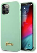 Telefoniümbris Guess GUHCP12LLSLMGGN Metal Logo Script Case, Apple iPhone 12 Pro Max, roheline