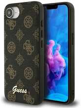 Guess Peony Script Logo MagSafe ümbris, Apple iPhone 16e, must