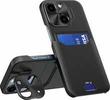 Telefoniümbris Hurtel Leather Stand, Samsung Galaxy S23+, must
