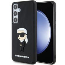 Karl Lagerfeld 3D Rubber Ikonik KLHCS24M3DRKINK ümbris, Samsung Galaxy S24 Plus, must