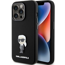 Karl Lagerfeld Ikonik Metal Pin silikoonümbris KLHCP15LSMHKNPK, Apple iPhone 15 Pro, must