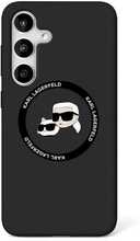 Telefoniümbris Karl Lagerfeld Silicone Double Heads And Circle MagSafe, Samsung Galaxy S25, must