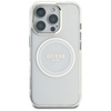 Telefoniükaas Guess IML Metal Colored Circle Classic Logo MagSafe, Apple iPhone 16 Pro, valge