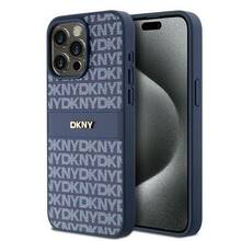 DKNY Leather Mono Stripe & Metal Logo DKHCP15XPRTHSLB ümbris, Apple iPhone 15 Pro Max, sinine