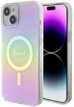 Telefoniümbris Guess Hardcase IML Iridescent MagSafe GUHMP15SHITSP, Apple iPhone 15, roosa