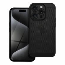 OEM Breezy ümbris, Apple iPhone 15 Pro, must