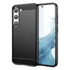 Carbon Case ümbris, Samsung Galaxy S23+, painduv silikoon, must