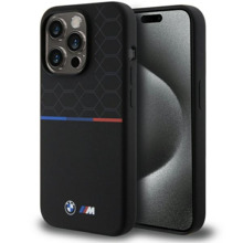 Telefoniümbris BMW M Silicone Pattern MagSafe, Apple iPhone 15 Pro, must