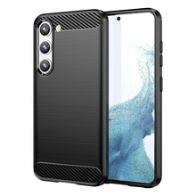 Carbon Case ümbris, Samsung Galaxy S23+, painduv silikoon, must
