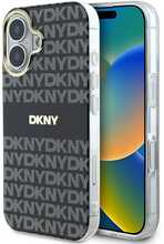 Telefoniümbris DKNY Repeat Pattern Tonal Stripe MagSafe, Apple iPhone 16, must